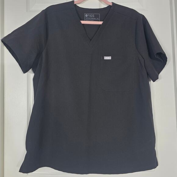 Figs Tops - Figs Catarina 1 Pocket Scrub Top "Black" PO# 6329 Size XL (2)